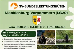 Vorprogramm zum SV-Bundesleistungshüten 2026 in Groß Stieten, Mecklenburg-Vorpommern